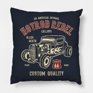 American Hotrod Rebel Black Death Custom Quality Car Pillow