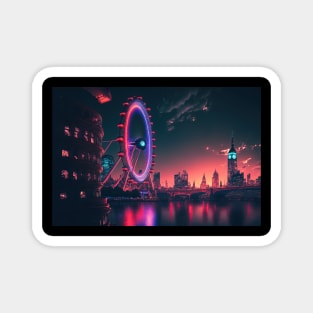 London eye Cyberpunk style Magnet