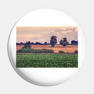 Two Trees In Wheat Field 7 Pin