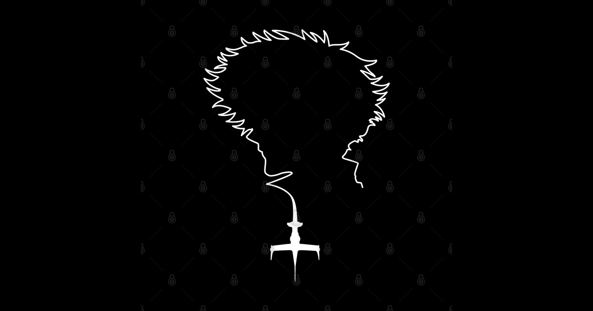 Spike Swordfish Outline Cowboy Bebop Sticker TeePublic
