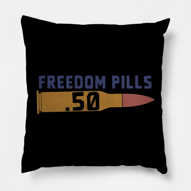 Freedom Pills Pillow by Toby Wilkinson