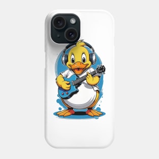 Cute duck singing with guitar Phone Case