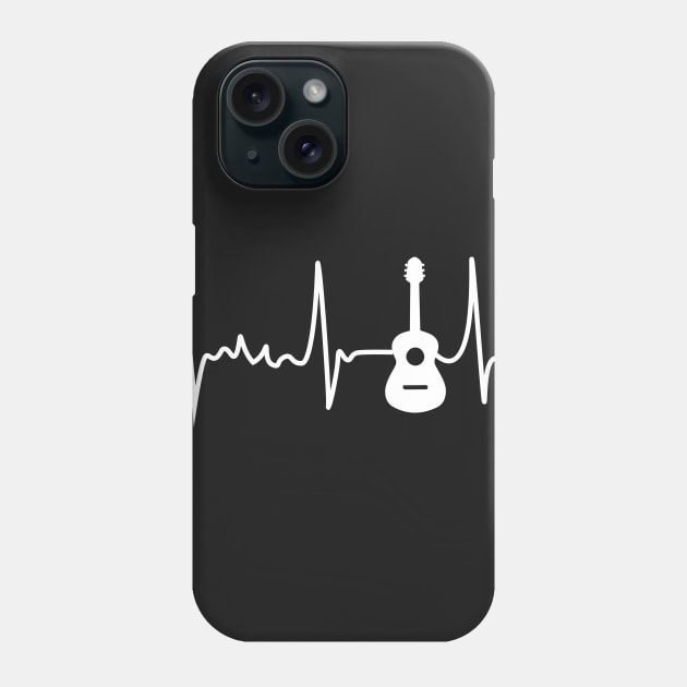 Acoustic Guitar Heartbeat - Guitar Musician Phone Case by jMvillszz