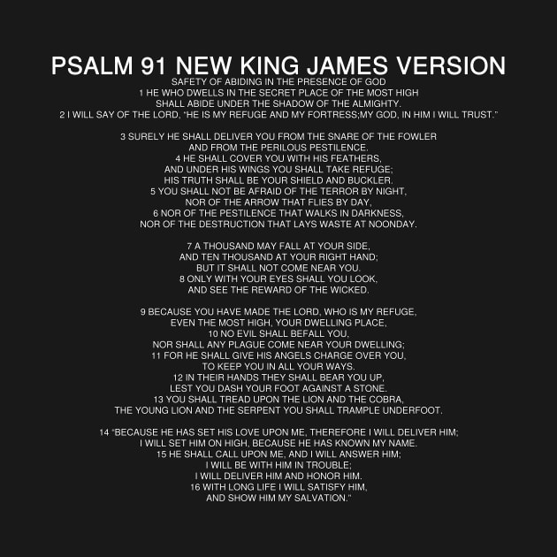 Psalm 91 Bible Verses Text Quotes New King James Version by Holy Bible Verses