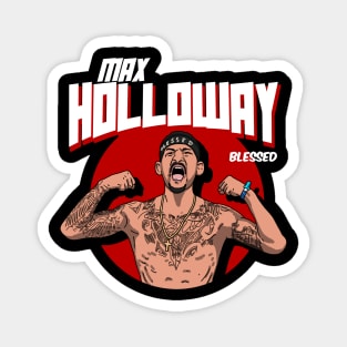 Max Holloway Comic Style Art Magnet