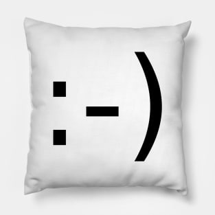 Sideways Nose Smiley Pillow