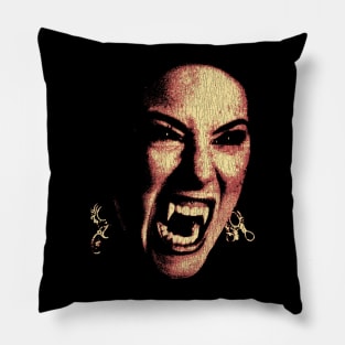 Retro Vampire Horror Pillow