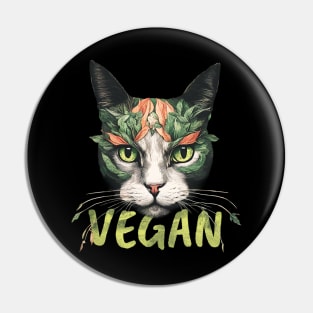 Vegan cat Pin