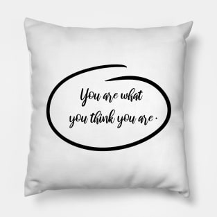 You Are Your Thoughts Inspiring and Motivating Law of Attraction Typography Pillow