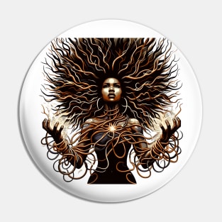 Afrocentric Woman Roots Pin