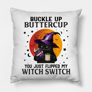 Cat Halloween Witch Pillow