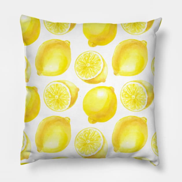 Lemons pattern design Pillow by katerinamk