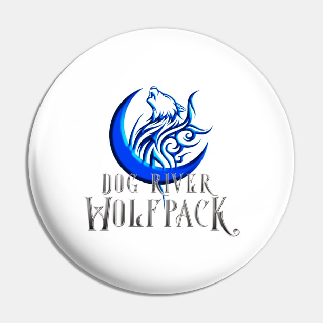 Dog River Wolfpack Logo Pin by KimbraSwain