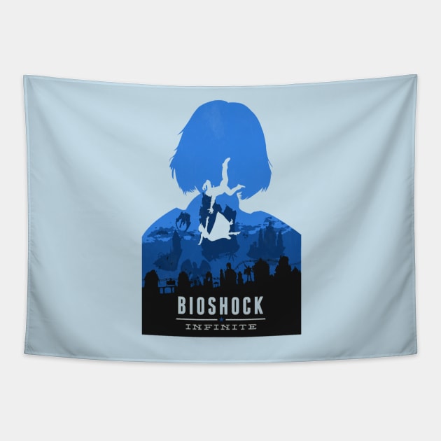 Bioshock Elizabeth and Booker Tapestry by gruntcooker