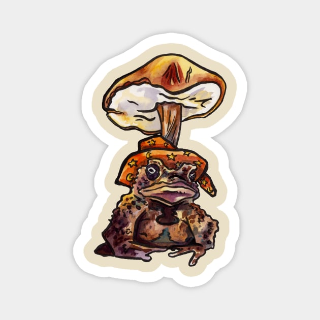 A Toad and a Toadstool Magnet by JenTheTracy