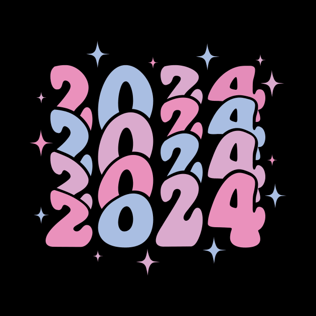 2024 2024 2024 2024 pastel retro wavy by Fun Planet