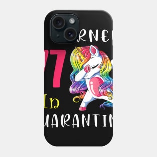 I Turned 77 in quarantine Cute Unicorn Dabbing Phone Case