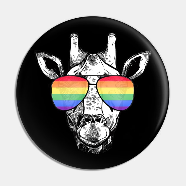 Lgbt Gay Pride Rainbow Flag Giraffe Lgbtq Pin by eldridgejacqueline