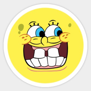 Spongebob funny face Sticker for Sale by stickers--Hakim