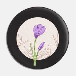 A Purple Flower T-Shirt Pin