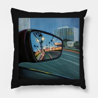 Sunset Palm Trees Rear View Mirror Pillow