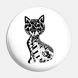 mexican cat gato kun ecopop art Pin