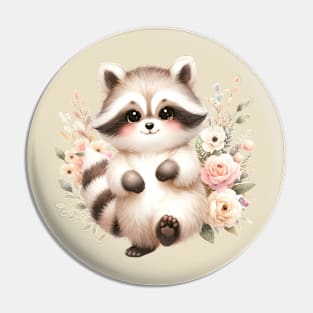 Funny Baby Raccoon Boho Babies A Watercolor Celebration Pin