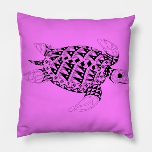 king tortoise turtle mandala ecopop Pillow