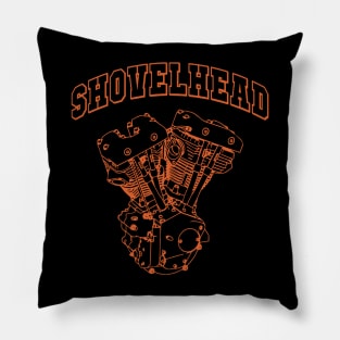 SHOVELHEAD Orange Engine Pillow