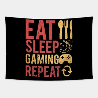 Eat Sleep Gaming Repeat Tapestry