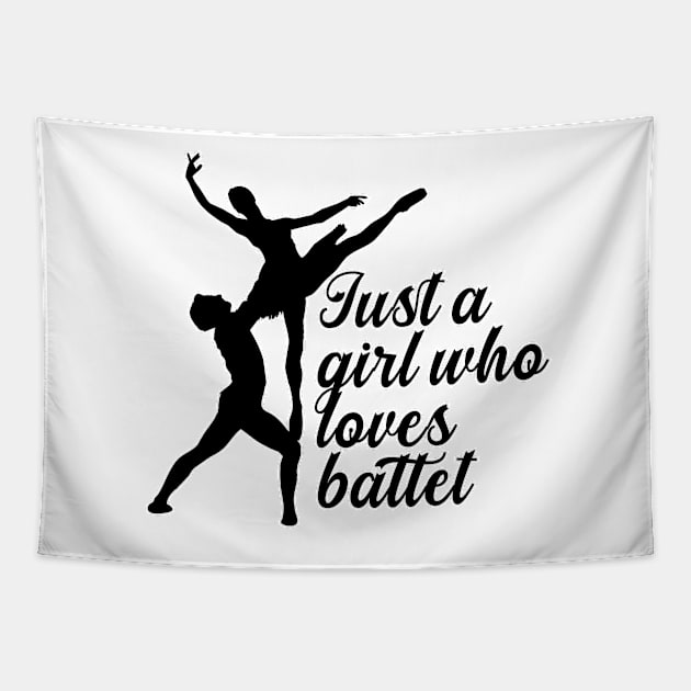 Just a Girl Who Loves Ballet Tapestry by nextneveldesign