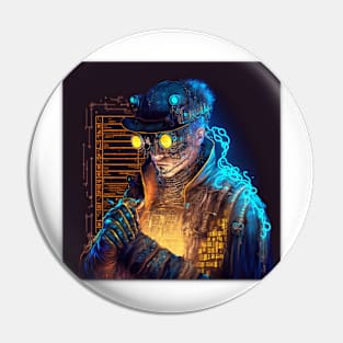 Steampunk Coder - V2 - A fusion of old and new technology Pin