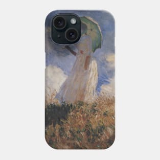 Woman with an Umbrella by Claude Monet Phone Case