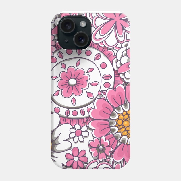 Doodled floral pattern Phone Case by katerinamk