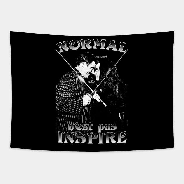 Normal Is Not Inspiring (French) Tapestry by ImpArtbyTorg