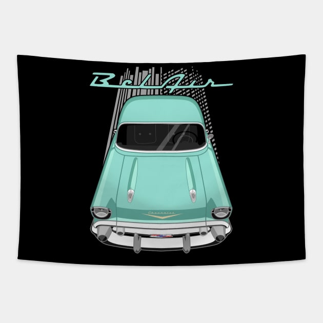 Chevrolet Bel Air 1957 - surf green Tapestry by V8social