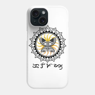 Tribal line Art Butterfly / Badlit word Kalipay (Happiness) Phone Case