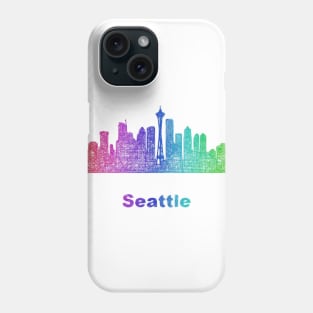 Rainbow Seattle skyline Phone Case