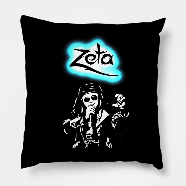 Zeta Groar Pillow by CathyGraphics