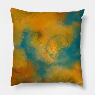 Neutral Abstract Art Pillow