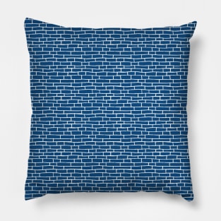Brick Road -  classic blue & white Pillow