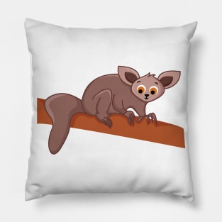 Wildlife Kawaii Aye Branch Animal Adorable Cute Pillow