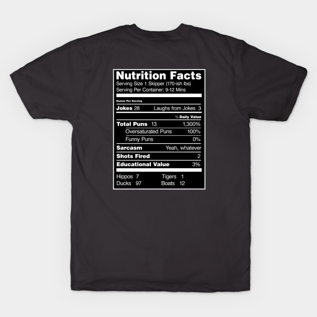 Skipper Nutrition Facts - Jungle Cruise Skipper - T-Shirt | TeePublic
