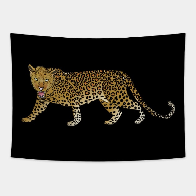 Wild Leopard Panther Tapestry by FabuleusePlanete