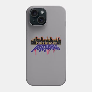 Baltimore Maryland American Football Cityscape Skyline Phone Case