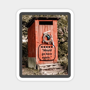 Five Star Rated Outhouse Bathroom Magnet