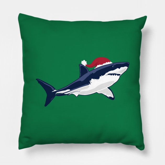 Santa Shark Baby Shark Pillow by stayfrostybro