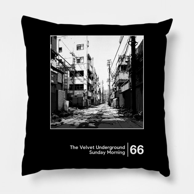 The Velvet Underground - Minimalist Graphic Artwork Design Pillow by saudade