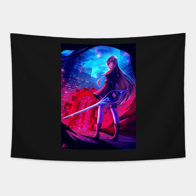 Asuka (Tokyo Xanadu) Tapestry by alinalal