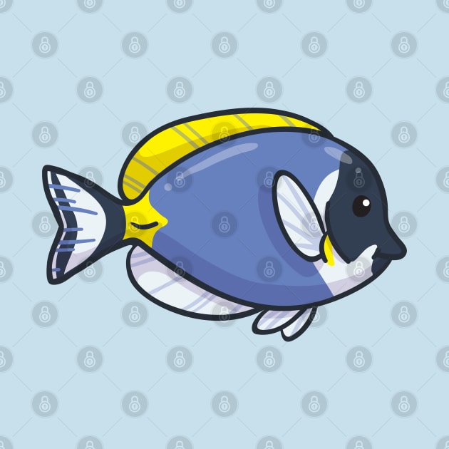 Powder Blue Tang by bytesizetreasure